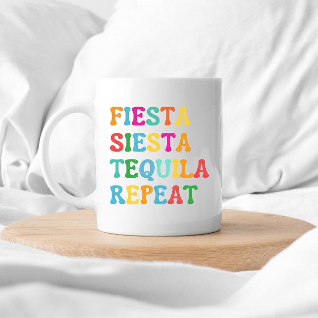 Fiesta Siesta Tequila Repeat Coffee Mug (Creator Uploaded)