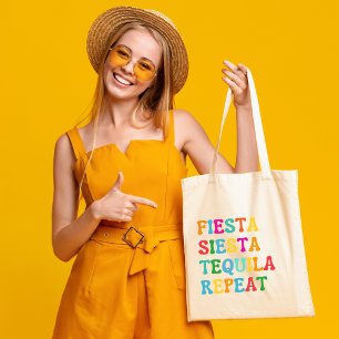 Fiesta Siesta Tequila Repeat Tote Bag