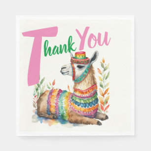 Fiesta Sinorita Baby Girl Shower Partyware Llama Napkin