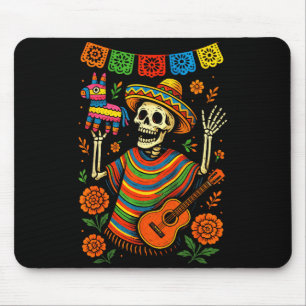 Fiesta skeleton - cinco de mayo party art Fiesta s Mouse Mat