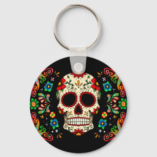 Fiesta Skull Key Ring