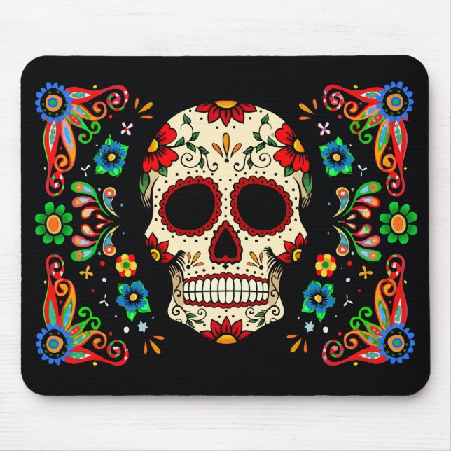 Fiesta Skull Mouse Mat (Front)