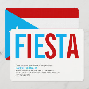 Fiesta: Sky: Puerto Rico Flag Invitation