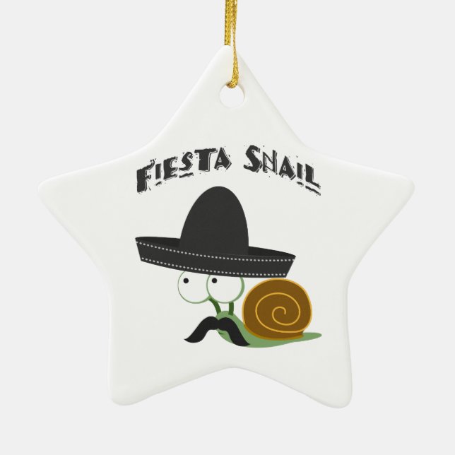 Fiesta Snail Ceramic Tree Decoration (Back)