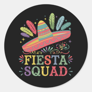 Fiesta Squad Cinco de Mayo Family Matching Classic Round Sticker