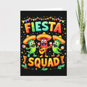 Fiesta Squad Cinco De Mayo Family Matching Mexican Card