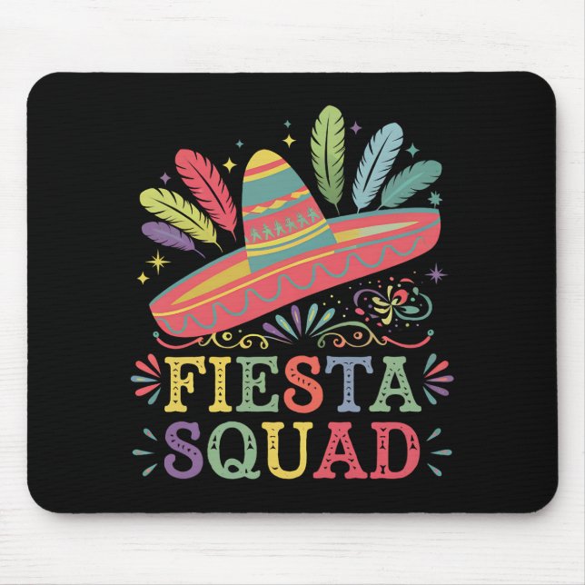 Fiesta Squad Cinco de Mayo Family Matching Mouse Mat (Front)