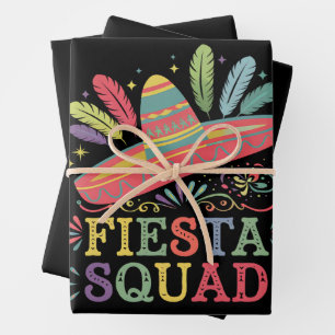 Fiesta Squad Cinco de Mayo Family Matching Wrapping Paper Sheet
