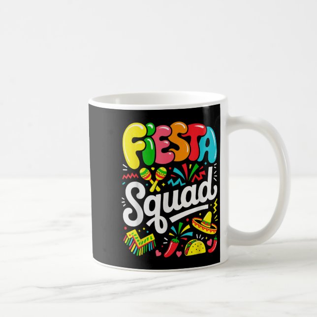 Fiesta Squad Cinco De Mayo Lets Fiesta Mexican Gir Coffee Mug (Right)