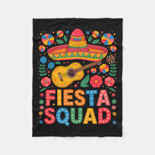 Fiesta Squad Cinco De Mayo Lets Fiesta Mexican Men Fleece Blanket