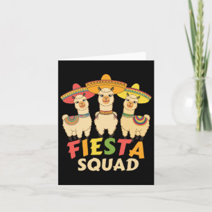 Fiesta Squad Cinco De Mayo Llama Let's Fiesta Mexi Card