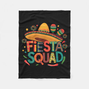 Fiesta Squad Cinco De Mayo Mexican Fiesta For Men Fleece Blanket