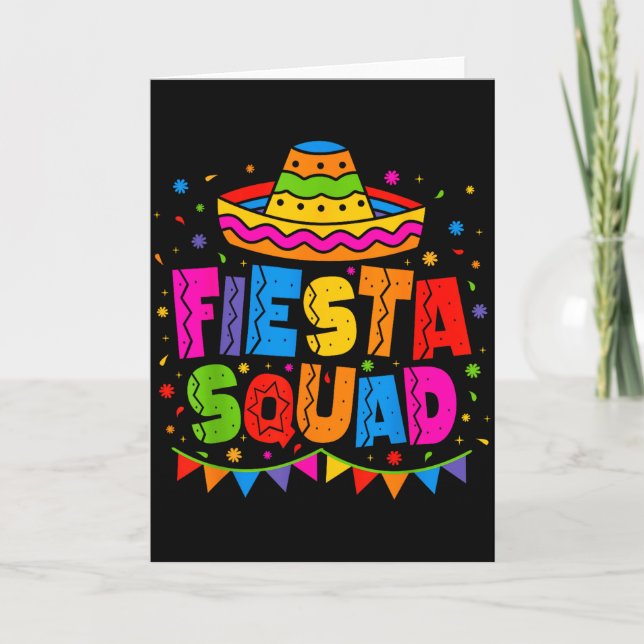 Fiesta Squad Cinco De Mayo Mexican Party Cinco De  Card (Front)
