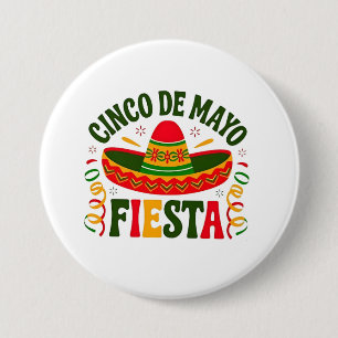 Fiesta Squad Cinco De Mayo Mexican Sombrero 7.5 Cm Round Badge