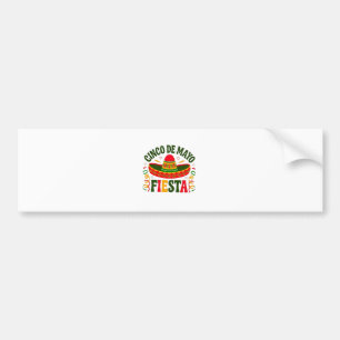 Fiesta Squad Cinco De Mayo Mexican Sombrero  Bumper Sticker