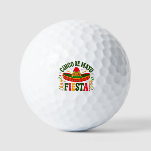 Fiesta Squad Cinco De Mayo Mexican Sombrero  Golf Balls