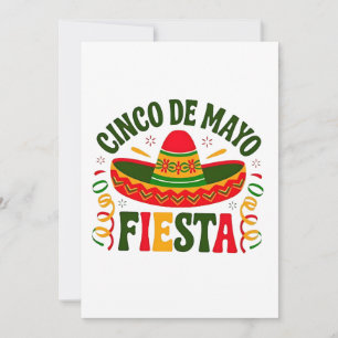 Fiesta Squad Cinco De Mayo Mexican Sombrero Invitation