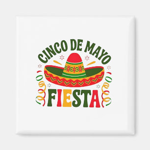 Fiesta Squad Cinco De Mayo Mexican Sombrero Magnet