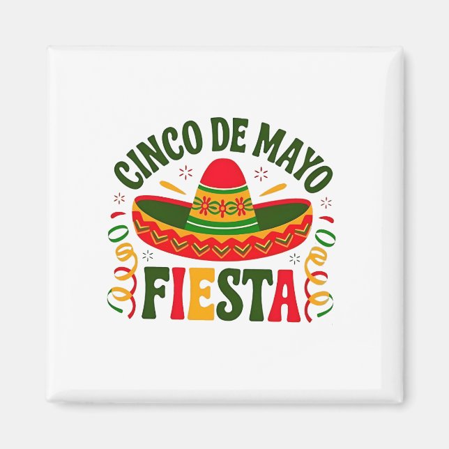 Fiesta Squad Cinco De Mayo Mexican Sombrero  Magnet (Front)