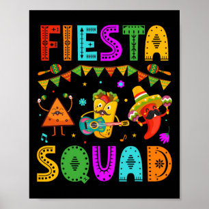 Fiesta Squad Cinco De Mayo Party Mexican Festival Poster