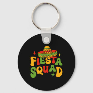 Fiesta Squad Cinco De Mayo Sombrero Family Matchin Key Ring