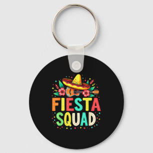 Fiesta squad cinco de mayo sombrero guitar party key ring