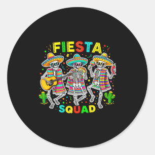 Fiesta squad cinco de mayo taco music mexicanFiest Classic Round Sticker