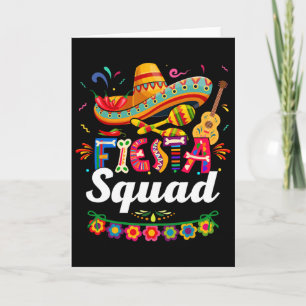 Fiesta Squad Cinco De Mayo Tee Mexican Party Cinco Card