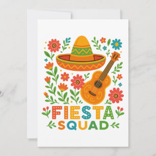 Fiesta Squad – Colorful Party Vibes Holiday Card