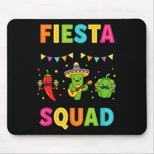 Fiesta squad cute cactus pepper bell pepper kids mouse mat