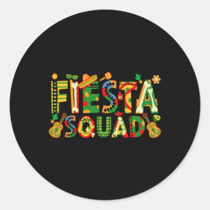 Fiesta Squad Family Matching Cinco De Mayo Party Classic Round Sticker