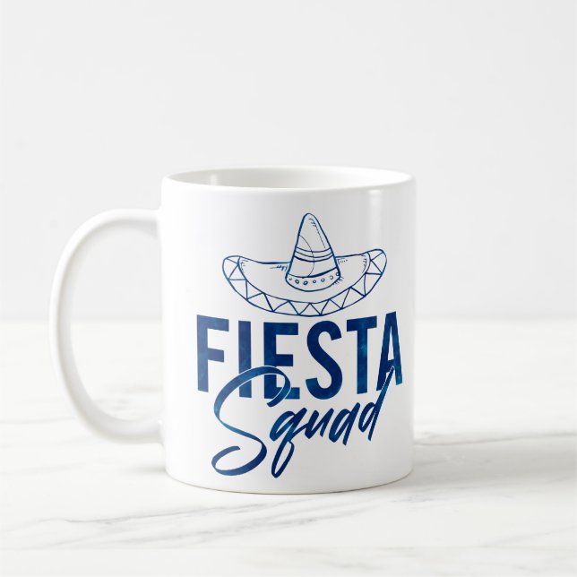 Fiesta Squad Fiesta Bachelorette Party Shirts, 3/3 Coffee Mug (Left)