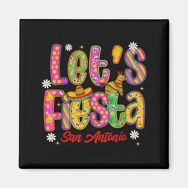 Fiesta Squad Funny Cinco De Mayo Let's Fiesta  Magnet (Front)