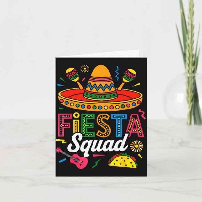 Fiesta squad funny cinco de mayo let's fiestaFiest Card (Front)