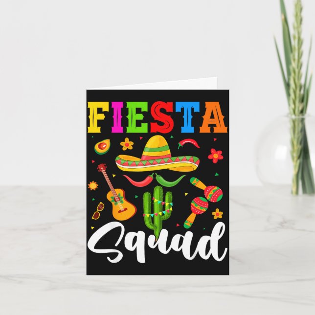 Fiesta squad funny cinco de mayo let's mexicanFies Card (Front)