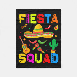 Fiesta squad funny cinco de mayo let's mexicanFies Fleece Blanket