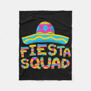 Fiesta Squad Funny Cinco De Mayo Mexican Party 5 D Fleece Blanket