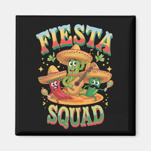Fiesta Squad Funny Cinco De Mayo Mexican Party Magnet