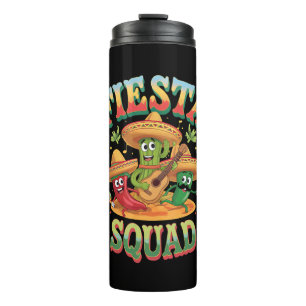 Fiesta Squad Funny Cinco De Mayo Mexican Party Thermal Tumbler