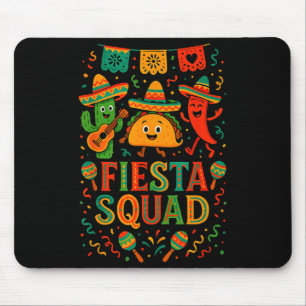 Fiesta squad funny cinco de mayo sombrero cactusFi Mouse Mat