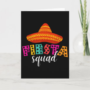 Fiesta Squad Funny Cinco De Mayo Sombrero Women Me Card
