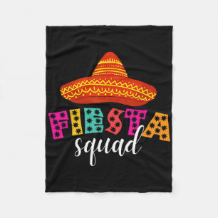 Fiesta Squad Funny Cinco De Mayo Sombrero Women Me Fleece Blanket