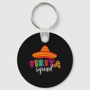 Fiesta Squad Funny Cinco De Mayo Sombrero Women Me Key Ring