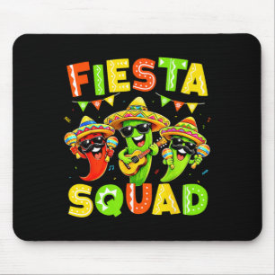 Fiesta Squad Funny Mexican for Kids Men Women Mouse Mat
