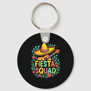 Fiesta squad matching cinco de mayo mexican party key ring