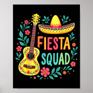 Fiesta squad matching cinco de mayo mexican party poster