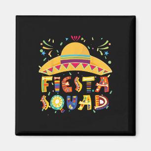 Fiesta Squad Mexico Fiesta Taco Guitar Cinco De Ma Magnet