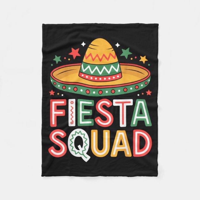 Fiesta squad party lovers mexican vibe cinco deFie Fleece Blanket (Front)