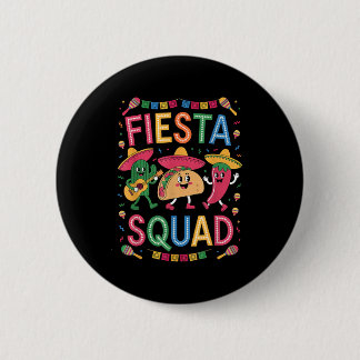 Fiesta squad taco cactus pepper chili funny cincoF 6 Cm Round Badge