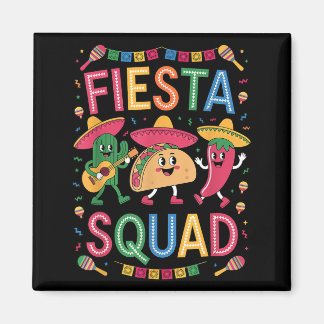 Fiesta squad taco cactus pepper chili funny cincoF Magnet